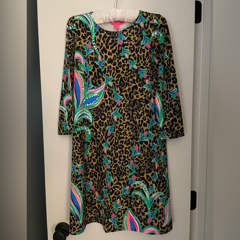 NEVER worn Lily Pulitzer leopard floral dress